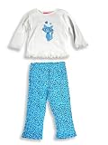 Jeanie Bleu - Girls Long Sleeved Pant Set, Ivory, Turquoise