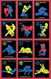 Zodiac (Sex Positions) Flocked Blacklight Poster Print - 24