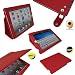 iGadgitz ‘Portfolio’ Red PU Leather Case Cover for Apple iPad 2 & NEW iPad 3 (3rd Generation). With Unique Lens Protection System and Smart Cover Sleep Function + Screen Protector