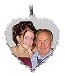 Custom Photo Pendant  Sterling Silver Small Scalloped Heart with Diamond Cut Edge Photo Pendant Picture Charm Created From Your Favorite Photo