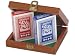 Twin Pack Playing Cards Mahogany Cased