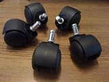 New 5 x 50mm Office Chair Swivel Castors Wheels Wide