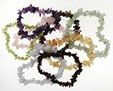 Set of 8 Chip Bracelets - Tourmaline, Rose Quartz, Peridot, Amethyst, Garnet, Aquamarine, Blue Lace Agate, Citrine