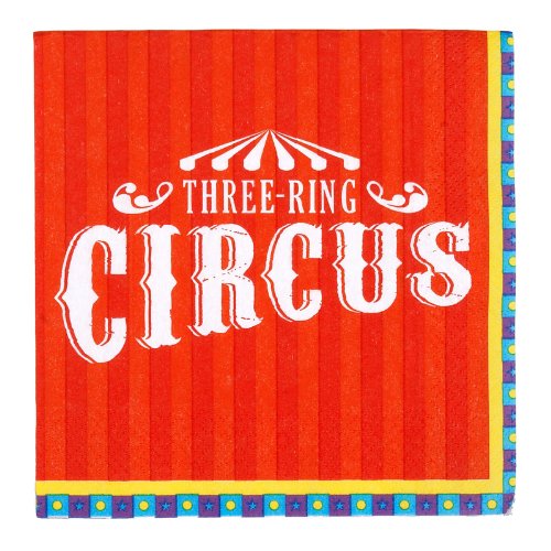 Party Destination 171225 Three-Ring Circus Napkins