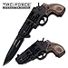 TAC Force TF-760 Series Revolver-Style Assisted Opening Folding Knife, Black Blade, 4-1/2-Inch Closed