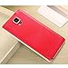 Galaxy Note 4 Back Cover, ANLEY Bubble Pack Series - [Leather Feel] [Original Fit] Back Battery Cover Plate Replacement for Samsung Galaxy Note4 (Ruby Red) + Free Ultra Clear Screen Protector Film