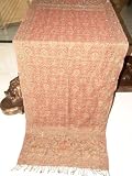 Burnt Reds Beaded New Jamavar Pashmina Shawl Wrap Throw
