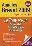 Le Tout-en-un Brevet : Sujets et corrig�s