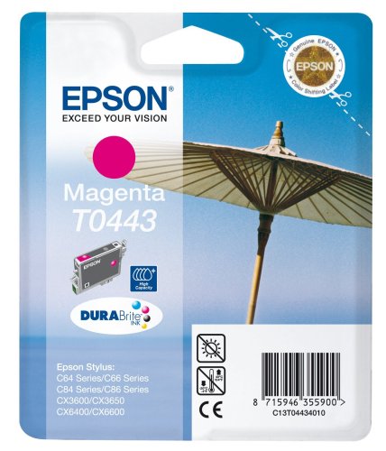 Epson Stylus printer original ink inkjet print cartridge high capacity T0443 Magenta Red