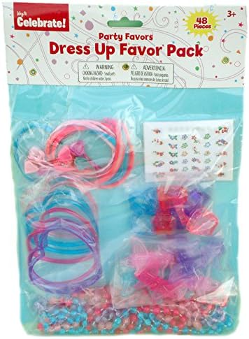 Girls Dress Up Party Favor Pack, 48 pieces, for Birthdays and Pinatas