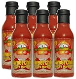 Trinity Hill Farms Sweet Chili Sauce & Marinade 14oz, All Natural, No Added Sugar, Sweetned with Steviva (Pack of 6)