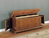 Woodland Oak Jewelry Storage Cedar Chest with self-rising tray By Powell Furniture