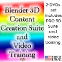 3D Content Creation Suite and Video Training 2-DVDs set, ver 2009 for Windows, Mac OS X and Linux