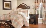 8 Pc. Natural / Pastel Plaid Bed In a Bag Comforter Set