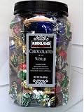 KIRKLAND Signature PREMIUM CHOCOLATES of the WORLD ASSORTMENT JAR NET WT 2 Lb (907 g) (From Italy Germany, Spain, Switzerl...