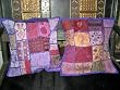 Sofa Cushion Covers-2 Wisteria 	 Wisteria Violet	Embroidery Sari Toss Pillow Cushion Covers