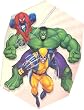 Marvel Heroes Spiderman Hulk & Wolverine Huge 48" Wingspan Geometric Kite