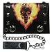 Search : Ghost Rider - Flaming Head Leather Wallet W/ Chain