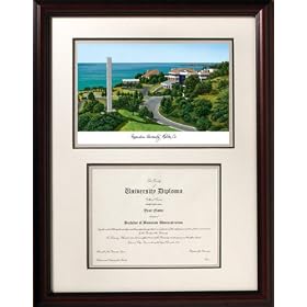 Pepperdine Waves Framed Scholar Diploma Frame with Lithograph