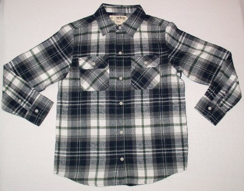 Urban Pipeline Navy Plaid Button Down Flannel Shirt