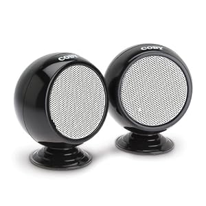 Coby CSP14BLK Personal Mini Stereo Speakers (Black)