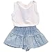 Jastore® Girls Cute Bow Girl Pattern Top+Grid Shorts Kids Clothes Clothing Sets