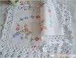 Vintage Hand Corchet Lace/Embroidery Cotton Placemat
