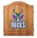 Imperial Milwaukee Bucks Licensed Solid Pine Cabinet and Bristle Dartboard Set