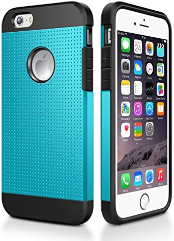 iPhone 6S Case,iPhone 6 Case,Geminiman[Flexible TPU Bumper&amp;Hard Solid PC Shell Back]Hybrid Dual Layer Slim Fit Heavy Duty Protection Cover[Free Glass Screen Protector]For iPhone 6S 6 4.7 Inch-Blue