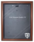 NFL Chicago Bears Cabinet Style Jersey Display - Brown with Museum Quality UV Upgrade