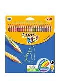 Bic Kids Tropicolors 2 Etui carton de 24 Crayons de couleur