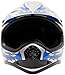 Youth Offroad Gear Combo Helmet Gloves Goggles DOT Motocross ATV Dirt Bike MX Motorcycle Blue - Large
