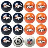 Denver Broncos NFL Home vs. Away Billiard Balls Full Set (16 Ball Set) by Imperial International