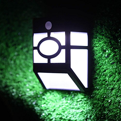 Solar Panel PIR Motion&Light Sensor LED Light Garden Pathway Wall Lamp Outdoor