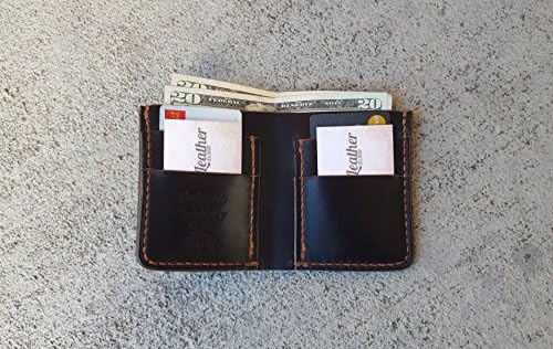 Black Leather Wallet - Men's Wallet - Horween Black Chromexcel Leather - Made To Order - Handmade - Colorado - Bifold - Minimalist - Breckenridge 2