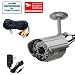 VideoSecu Day Night Vision Infrared CCTV Home Security Camera Built-in Audio Microphone with Power Supply and Audio Video Power Cable BUJ