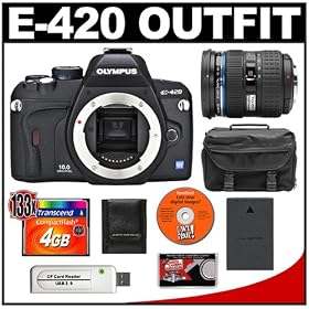 Olympus Evolt E-420 Digital SLR Camera with Olympus Zuiko ED 12-60mm f/2.8-4.0 SWD Digital Lens + 4GB CompactFlash Card + Spare BLS-1 Battery + Case + Cameta Bonus Accessory Kit