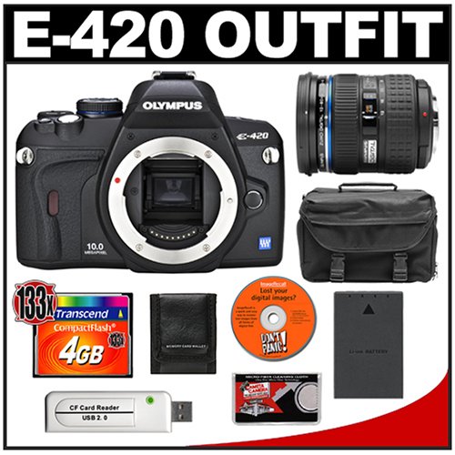 Olympus Evolt E-420 Digital SLR Camera with Olympus Zuiko ED 12-60mm f/2.8-4.0 SWD Digital Lens + 4GB CompactFlash Card + Spare BLS-1 Battery + Case + Cameta Bonus Accessory Kit