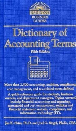 Textbook - Dictionary of Accounting Terms