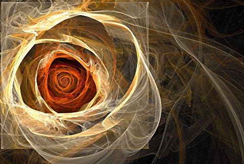 Full Size Wall Mural Photo of: Fractal Rose. . Prepasted Removable Reusable Dry Strippable Washable. Watch our video on how U can hang our murals in 1-Hour. Multi sizes. (13.5 Feet wide by 9-Feet high)