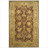 Safavieh Antiquities Collection AT21G Handmade Brown and Green Hand-Spun Wool Round Area Rug, 8-Feet