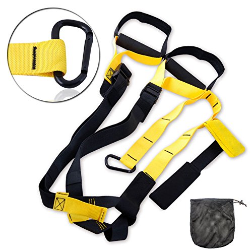 JOYOOO Resistance Bands CrossFit Sport Equipment Strength Training Fitness Equipment Spring Exerciser Workout Suspension Trainer (Yellow)