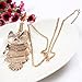 Qiyun Cute Princess Owl Bird Pendant Necklace Chain