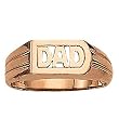 14K Rose Gold Man's "DAD" Ring