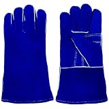 100% Leather Premium Welding Glove - Blue