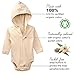 DorDor & GorGor ORGANIC Long Sleeve Onesies, Cotton, Unisex Baby Hoodie