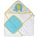 Neat Solutions Single Applique Print Woven Terry Hooded Towel and Washcloth Set, Elephant