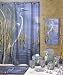 Foggy Morning Egret Fabric Shower Curtain