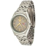 Seiko Mens SNXA03K Silver Stainless-Steel Automatic Watch with Gold Dial