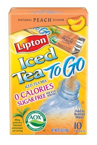 Lipton, Iced Tea To Go With Peach, 10 Count Boxes (Pack of 12)